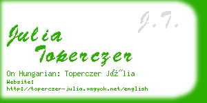 julia toperczer business card